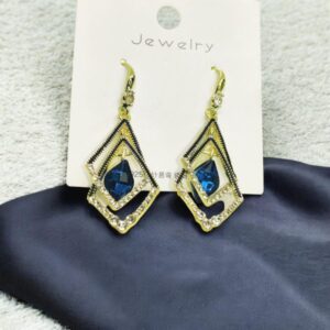 Dangle Earrings Blue Gemstone