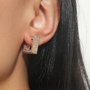 Imported Radiant Square Luxe Earrings