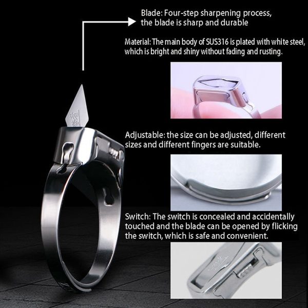 defense Ring With Hidden Blade